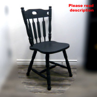 Solid Wood Black Chair