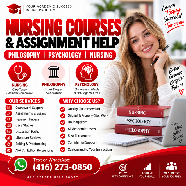 NURSING COURSES HELP, ASSIGNMENT HELP PHILOSOPHY, PSYCHOLOGY