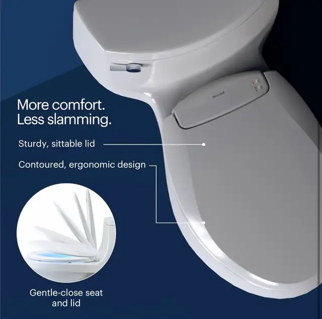 Brondell L60-EW LumaWarm Heated Nightlight Elongated Toilet Seat in Bathwares in Kitchener / Waterloo - Image 8