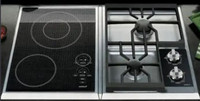 Wolf Induction and Gas Cooktop, 30" Built-in Downdraft Hoodfan