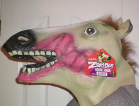 Halloween Zombie Horse Head Rubber Mask NWT