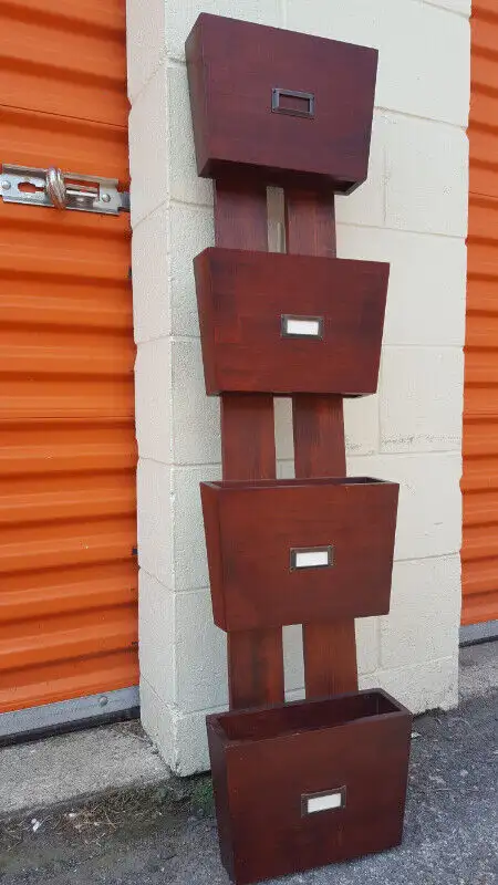 Cherry wood finish file folder holder (reg $120)62863279686401123