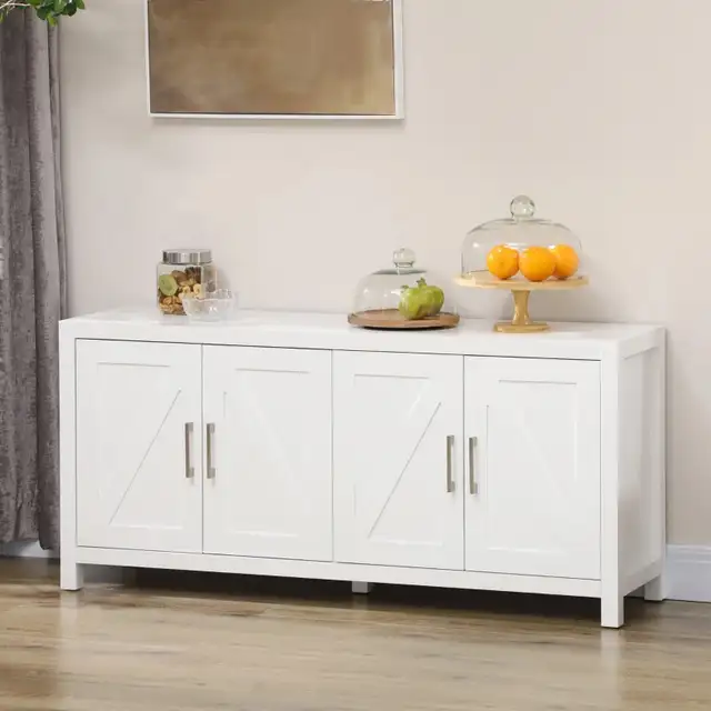 Tall TV stand sideboard Cabinet w/ Barn Style Door in Hutches & Display Cabinets in Markham / York Region - Image 2