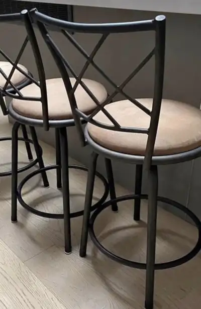 2 Swivel Bar Stool with Back, View more