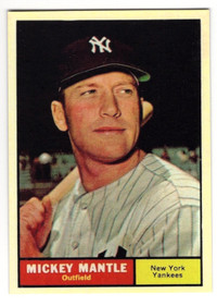 1961 Topps MICKEY MANTLE #300 Baseball Card MINT SHAPE REPRINT