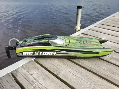 New BIG STORM RC Racing Boat RTR Joysway Brushless Electric Catamaran with 2 LIPO Batteries and Char...