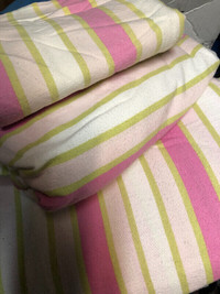 Twin Fleece Sheet Set, pinks and cream