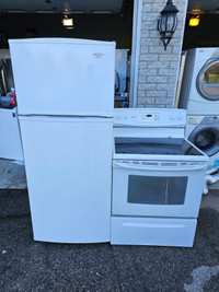 Apartment size fridge and electric stove 350 each
