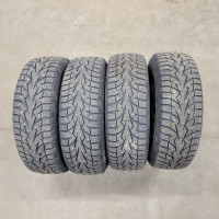 4 x 185/65R15 STUDDED TIRES ON WHEELS