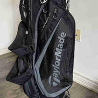 Golf bag and 3 golf clubs 