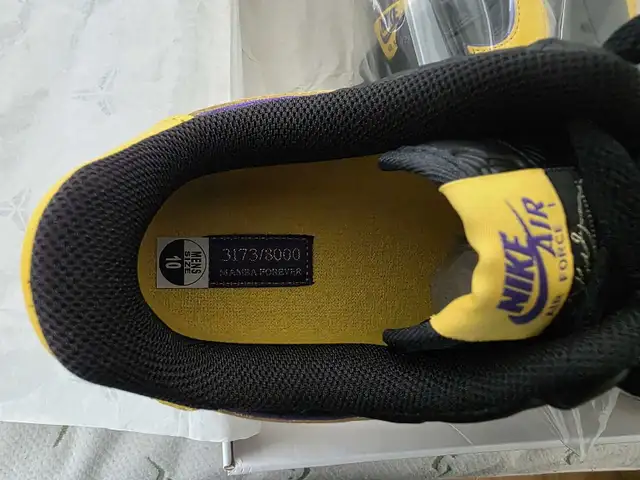 Nike Air Force 1 Low Kobe Bryant Lakers Away Size 10 Brand NewNu in Men's Shoes in City of Toronto - Image 4