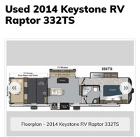 Keystone Raptor 332 ts Toyhauler 