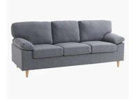 2 seater and 3 seater love couches light grey 
