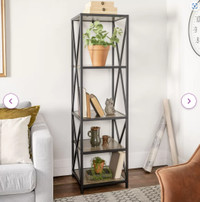 New 61'' H x 18'' W Nice Metal Etagere Shelves Bookcase