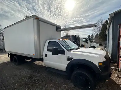 Great truck. Lots of space. Opening in the front for longer ladders. Pull down stairs. Very good die...