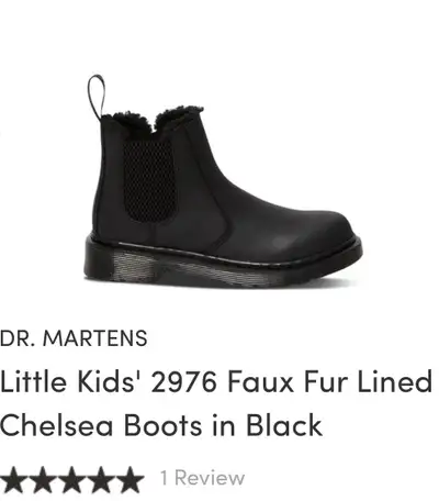Dr. Martens Faux Fur Lined Chelsea Boots (Black) - size US13, View more