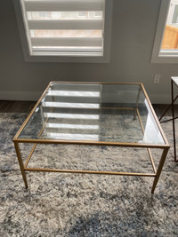 Gold & Glass coffee table