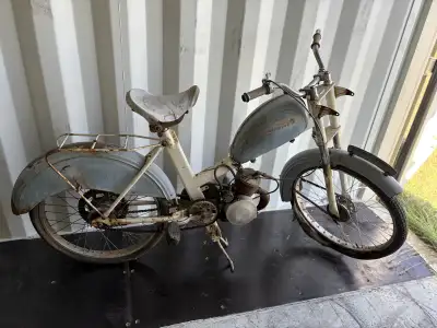 This is an extremely rare Moped called the Hercules Corvette. The only one known to exist in Canada....