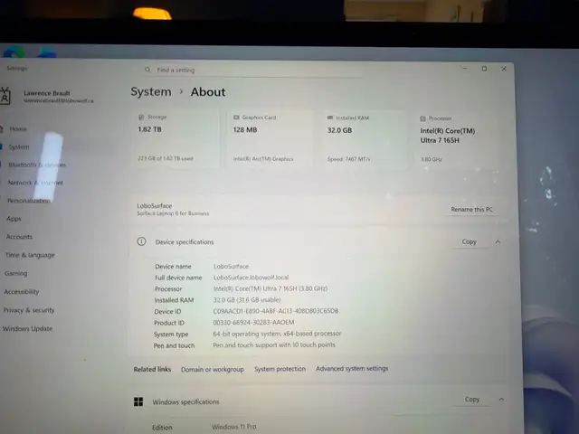 surface laptop 6 Ultra 7 165H 32GB 2TB SSD in Laptops in City of Montréal - Image 2