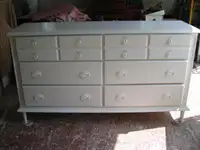 Long white elegant dresser solid wood