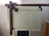 Professional drafting table 48”x32” with articulating arm