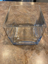 Heavy Crystal Square Flower/Candy Vase