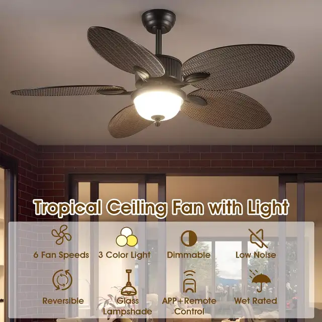 NEW 50 Inch Ceiling Fan with Light Remote/APP Control 6 Speed in Indoor Lighting & Fans in Mississauga / Peel Region - Image 3