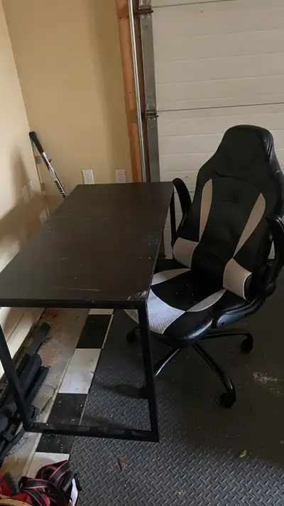 computer desk, chair, floor mat for sale, View more