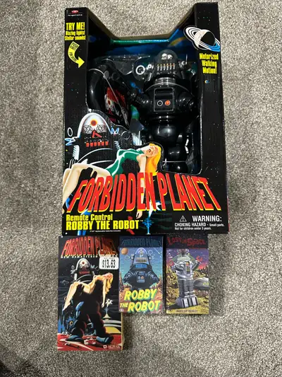 Forbidden Planet Robby Robot rare new sealed toys and sealed vhs, View more