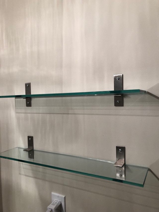 Glass bathroom shelves 24x 5 inches in Bathwares in Norfolk County - Image 2
