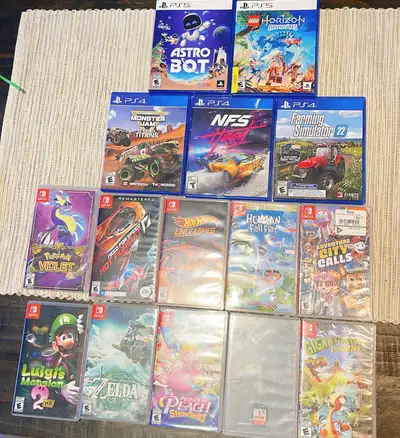 PS5 - AstroBot - $65 PS5 - LEGO Horizon Adventure’s $25 PS4 - Monster Jam Steel Titans $20 PS4 - Far...