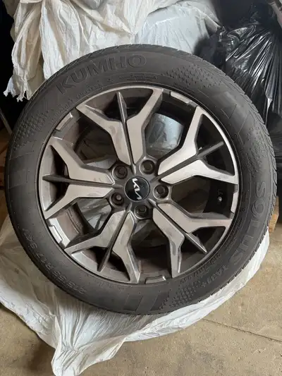 Tyres are used 1 season. Spare tire is never used and comes with all the parts. No low offers please