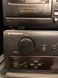 Pioneer amp cassette radio, speakers