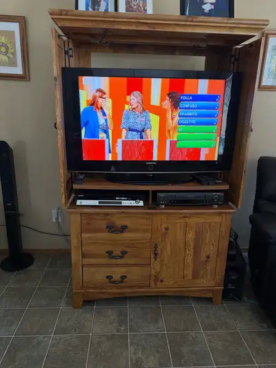  Wood finish TV Armoire, View more