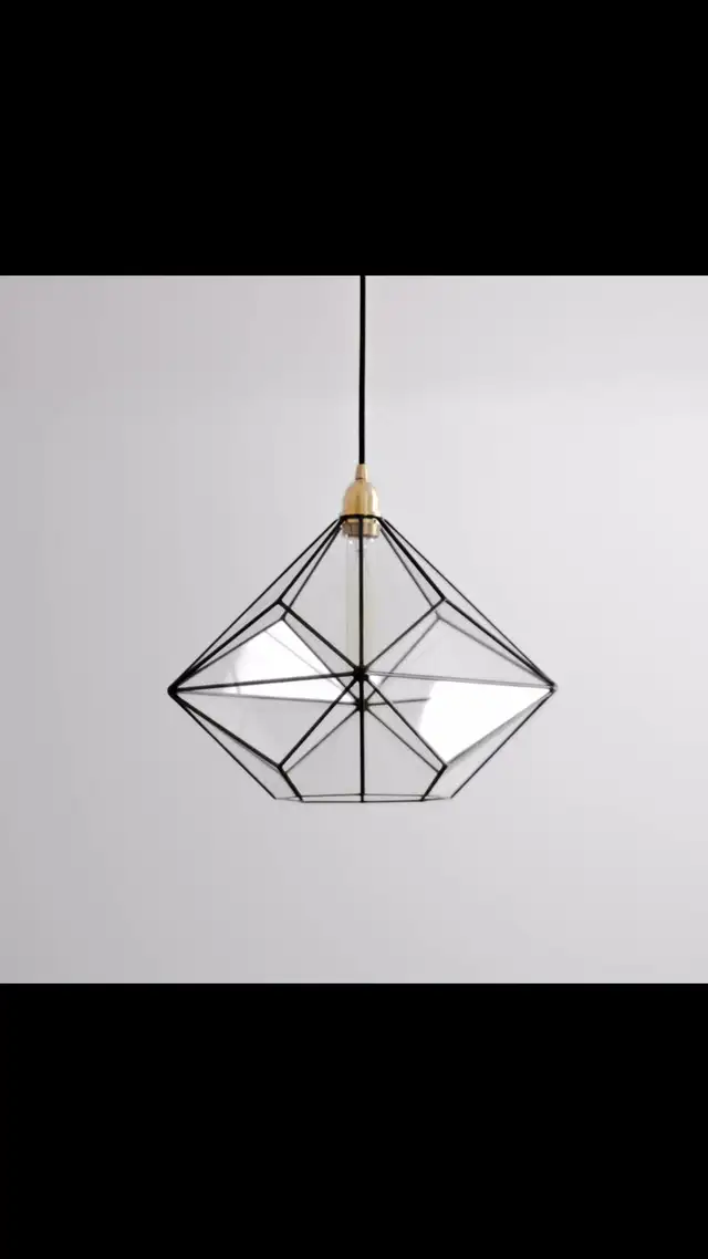 THREE Geometric Pendant Lights - Vintage in Indoor Lighting & Fans in City of Toronto - Image 4