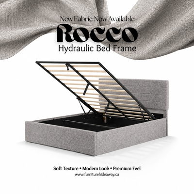 ROCCO Lift-Up Storage Bed Frame | NEW Premium Fabric Available, View more