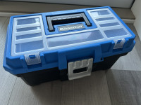 Mastercraft Portable Plastic Tool Box w/ Removable Tray & Tray T