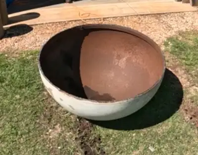 If you have a large steel vat or bowl shape please contact. About 3 feet diameter would be great. Sc...