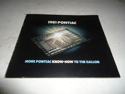 1981 Pontiac Full Line Dealer Sales Brochure. Very good Condition. See Pictures. 30 Pages. Includes...