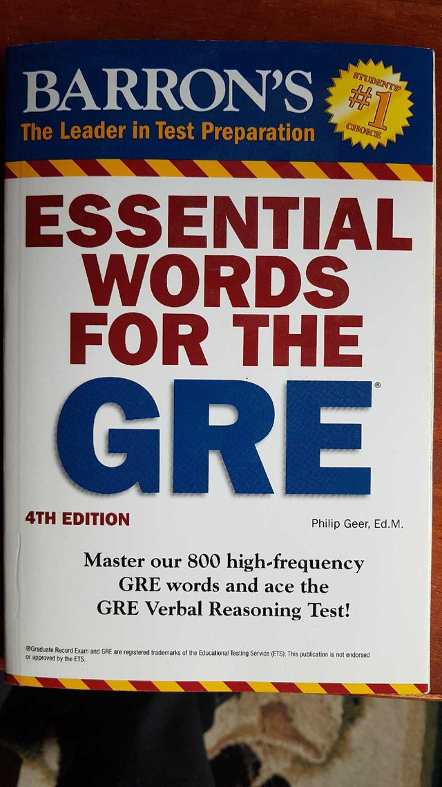 Essential Words For The Gre in Textbooks in Bridgewater