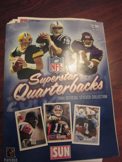 2004 Toronto Sun NFL Superstar Quarterbacks Sticker Collection FULL SET + ALBUM