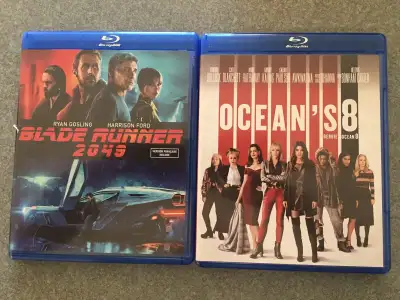 Both Blade Runner 2049 and Ocean’s 8 are $10 each in excellent condition. I also have the original O...