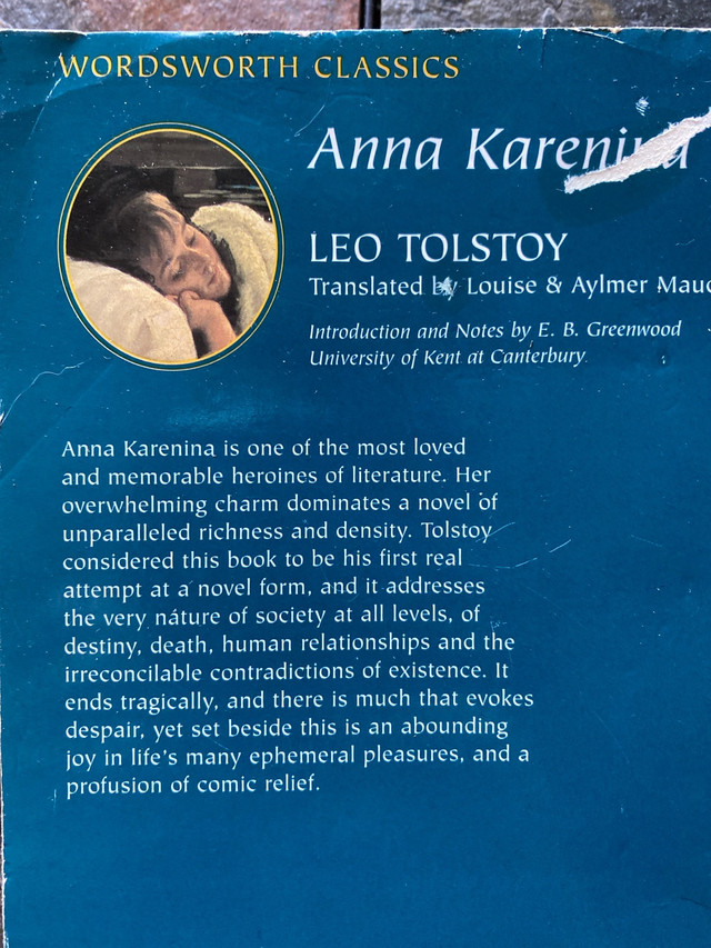 Anna Karenina by Leo Tolstoy  Wordsworth Classics in Fiction in Edmonton - Image 2