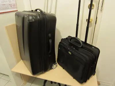 HEYS and PORT suitcases, with wheels & telescopic handle, View more