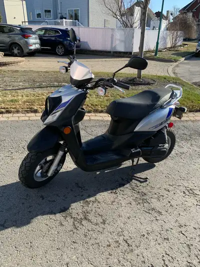 Scooter bien entretenu et en excellent état, la batterie et pneus sont neufs. Le casque et les lunet...