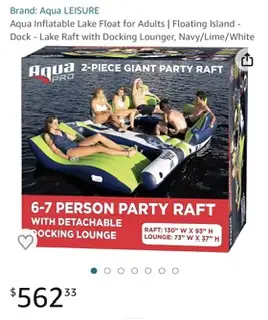 Aqua Pro party  floating raft flottant in Other in City of Montréal - Image 2