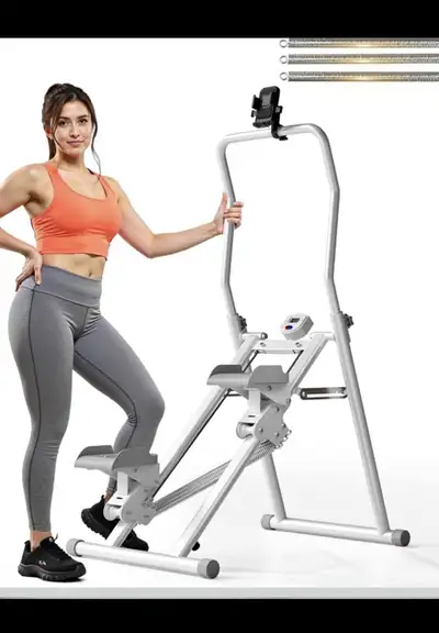 MOMODA Stair Stepper ResistanceAdjustable Folding Vertical Climb, View more