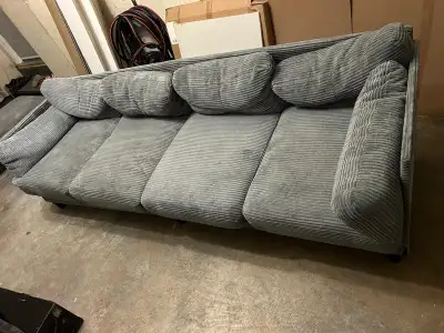 4-seater gray fabric couch NEW, View more