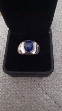 Lapis and sterling silver ring.
