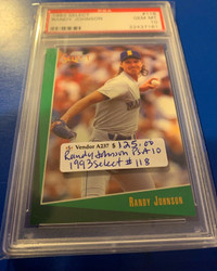 Randy Johnson PSA 10 1993 Select #118 Baseball Showcase 320